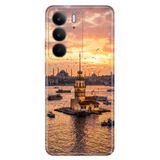 Realme Realme C75 ile Uyumlu Kılıf, Kız Kulesi 34 Temalı Desenli, Darbe Emici Silikon