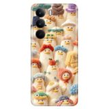 Realme Realme C75 ile Uyumlu Kılıf, Komşu Civcivler Temalı Desenli, Darbe Emici Silikon