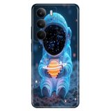 Realme Realme C75 ile Uyumlu Kılıf, Minik Astronot Temalı Desenli, Darbe Emici Silikon