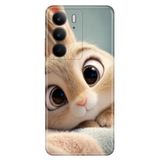 Realme Realme C75 ile Uyumlu Kılıf, Minnoş Tavşan Temalı Desenli, Darbe Emici Silikon, Çok Renkli