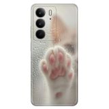 Realme Realme C75 ile Uyumlu Kılıf, Pembe Pati Temalı Desenli, Darbe Emici Silikon