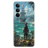 Realme Realme C75 ile Uyumlu Korsan Temalı Desenli Darbe Emici Silikon Kılıf, Çok Renkli