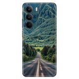 Realme Realme C75 ile Uyumlu Köy Yolu Temalı Desenli Darbe Emici Silikon Kılıf, Çok Renkli