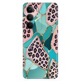 Realme Realme C75 ile Uyumlu Leopar Yaldız Temalı Desenli Darbe Emici Silikon Kılıf