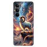 Realme Realme C75 ile Uyumlu Oğlak Burcu Temalı Desenli Darbe Emici Silikon Kılıf, Çok Renkli
