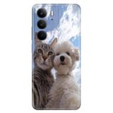 Realme Realme C75 ile Uyumlu Pet Friends Temalı Desenli Darbe Emici Silikon Kılıf, Çok Renkli