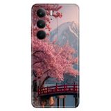 Realme Realme C75 ile Uyumlu Sakura Style Temalı Desenli Darbe Emici Silikon Kılıf, Çok Renkli