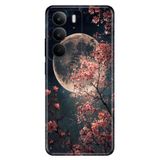 Realme Realme C75 ile Uyumlu Silikon Kılıf, Dolunay Moon Temalı Desenli, Darbe Emici, Çok Renkli