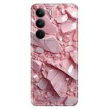Realme Realme C75 ile Uyumlu Silikon Kılıf, Pembe Elmas Temalı Desenli, Darbe Emici
