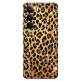 Realme Realme C75 ile Uyumlu Silikon Kılıf, Yaldızlı Leopar Temalı Desenli, Darbe Emici