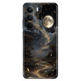 Realme Realme C75 ile Uyumlu Silikon Kılıf, Yaldızlı Yıldızlar Temalı Desenli, Darbe Emici