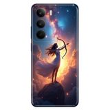 Realme Realme C75 ile Uyumlu Yay Burcu Temalı Desenli Darbe Emici Silikon Kılıf, Çok Renkli