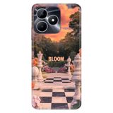 Realme Realme Note 50 4G ile Uyumlu Bloom Temalı Desenli Darbe Emici Silikon Kılıf, Çok Renkli