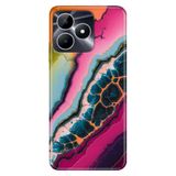 Realme Realme Note 50 4G ile Uyumlu İzlanda Mermer Temalı Desenli Darbe Emici Silikon Kılıf