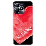 Realme Realme Note 50 4G ile Uyumlu Je Taime Temalı Desenli Darbe Emici Silikon Kılıf