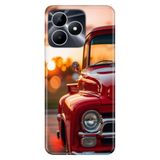 Realme Realme Note 50 4G ile Uyumlu Kamyonet Temalı Desenli Darbe Emici Silikon Kılıf, Çok Renkli
