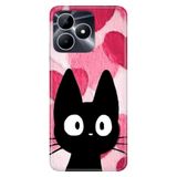 Realme Realme Note 50 4G ile Uyumlu Kılıf, Cat-Love Temalı Desenli, Darbe Emici Silikon