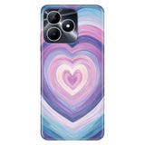 Realme Realme Note 50 4G ile Uyumlu Kılıf, Purple Love Temalı Desenli, Darbe Emici Silikon