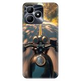 Realme Realme Note 50 4G ile Uyumlu Motorsiklet Temalı Desenli Darbe Emici Silikon Kılıf