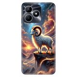 Realme Realme Note 50 4G ile Uyumlu Oğlak Burcu Temalı Darbe Emici Silikon Kılıf, Çok Renkli