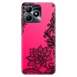 Realme Realme Note 50 4G ile Uyumlu Silikon Kılıf, Dantel Mandala Temalı Desenli, Darbe Emici