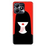 Realme Realme Note 50 4G ile Uyumlu Silikon Kılıf, Ekol Kız Temalı Desenli, Darbe Emici