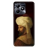 Realme Realme Note 50 4G ile Uyumlu Silikon Kılıf, Fatih Sultan Mehmet Temalı, Darbe Emici