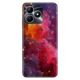 Realme Realme Note 50 4G ile Uyumlu Silikon Kılıf, Işıklı Gökyüzü Temalı Desenli, Darbe Emici