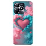Realme Realme Note 50 4G ile Uyumlu Silikon Kılıf, Kalp Atışım Temalı Desenli, Darbe Emici
