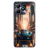 Realme Realme Note 50 4G ile Uyumlu Silikon Kılıf, Modern Car Temalı Desenli, Darbe Emici