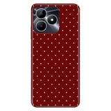 Realme Realme Note 50 4G ile Uyumlu Silikon Kılıf, Noktalı Temalı Desenli, Darbe Emici
