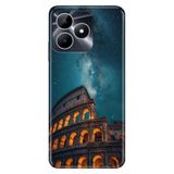 Realme Realme Note 50 4G ile Uyumlu Silikon Kılıf, Roma Şehri Temalı Desenli, Darbe Emici, Çok Renkli