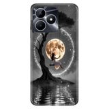 Realme Realme Note 50 4G ile Uyumlu Silikon Kılıf, Romantik Dolunay Temalı Desenli, Darbe Emici