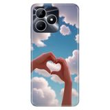 Realme Realme Note 50 4G ile Uyumlu Silikon Kılıf, Seni Çok Seviyorumm Temalı, Darbe Emici, Çok Renkli