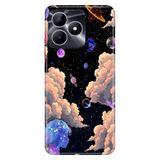 Realme Realme Note 50 4G ile Uyumlu Silikon Kılıf, Space 1030 Temalı, Darbe Emici, Çok Renkli
