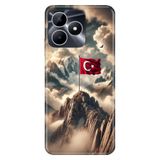 Realme Realme Note 50 4G ile Uyumlu Silikon Kılıf, Türk Askeri Temalı Desenli, Darbe Emici, Çok Renkli