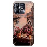 Realme Realme Note 50 4G ile Uyumlu Silikon Kılıf, Venedik Temalı Desenli, Darbe Emici, Çok Renkli