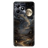 Realme Realme Note 50 4G ile Uyumlu Silikon Kılıf, Yaldızlı Yıldızlar Temalı Desenli, Darbe Emici