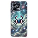 Realme Realme Note 50 4G ile Uyumlu Silikon Kılıf, Yengeç Burcu Temalı Desenli, Darbe Emici, Çok Renkli