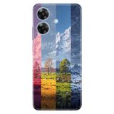 Realme Realme Note 60 ile Uyumlu Kılıf, 4 Mevsim Temalı Desenli, Darbe Emici Silikon