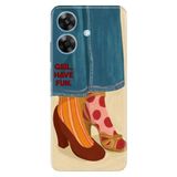 Realme Realme Note 60 ile Uyumlu Kılıf, Girl Have Fun Temalı Desenli, Darbe Emici Silikon