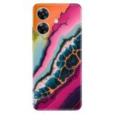 Realme Realme Note 60 ile Uyumlu Kılıf, İzlanda Mermer Temalı Desenli, Darbe Emici Silikon