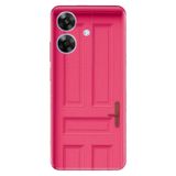 Realme Realme Note 60 ile Uyumlu Kılıf, Pembe Kapı Temalı Desenli, Darbe Emici Silikon
