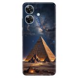Realme Realme Note 60 ile Uyumlu Kılıf, Piramitler Temalı Desenli, Darbe Emici Silikon