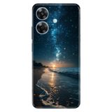 Realme Realme Note 60 ile Uyumlu Kılıf, Sahilde Gece Temalı Desenli, Darbe Emici Silikon