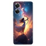 Realme Realme Note 60 ile Uyumlu Silikon Kılıf, Yay Burcu Temalı Desenli, Darbe Emici, Çok Renkli