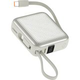 Realpower PB10KSL 10000MAH Kablolu Powerbank 22.5W Kapasite ve Pil Gücü ile Taşınabilir Şarj Cihazı - Gümüş