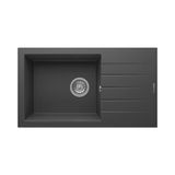 Realstone Assos 76 Xl P010 Granit Evye 760X435 Mm Tek Göz Damlalıklı Mutfak Evyesi - Realstone P010 Assos 76 Xl Antrasit