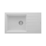 Realstone Assos 76 Xl P010 Granit Evye 760X435 Mm Tek Göz Damlalıklı Mutfak Evyesi - Realstone P010 Assos 76 Xl Beyaz