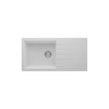 RealStone Assos 86 XL P011 Granit Evye 860x435 mm Tek Göz Damlalıklı Mutfak Evyesi - P011 Assos 86 XL Beyaz